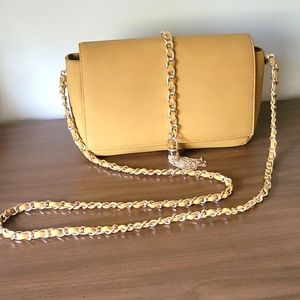 JustFab Tan/Gold Purse